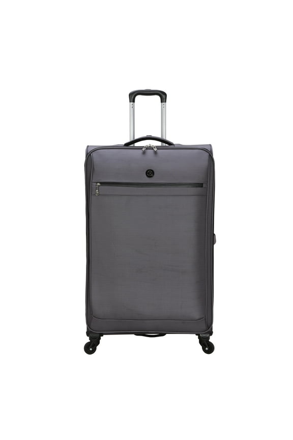 30 inch Lightweight Softside Travel Upright Checked Luggage, Grey, Adult