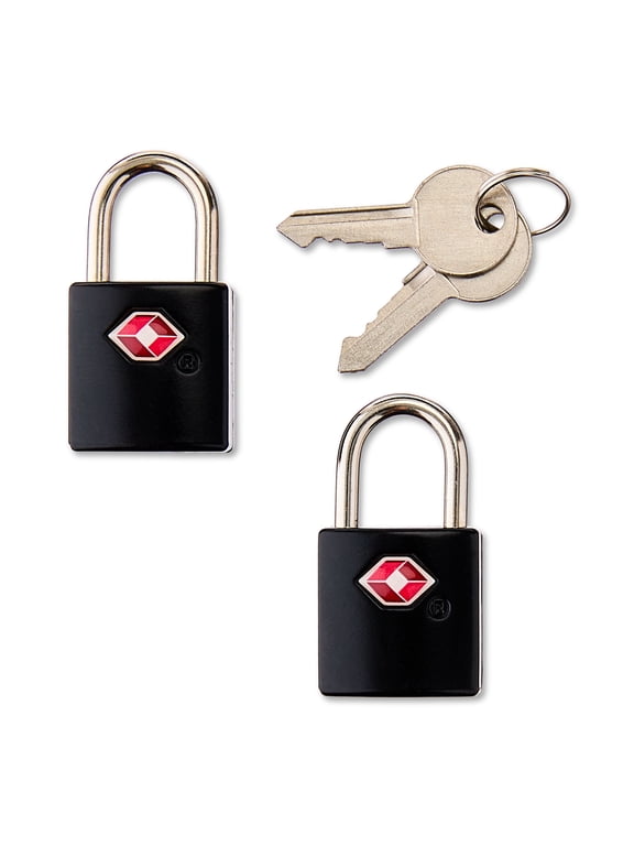 Key Luggage Locks, Black, Set of 2