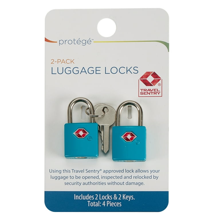 Luggage Tag Travel Sentry Luggage Lock Protege TSA Approved Blue