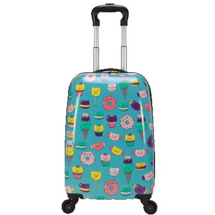 Protege Kids 18 inch Hardside Carry on Luggage, Cat Ice Cream, ( Exclusive), Size: 7.88 inch Large x 12.8 inch W x 17.72 inch H
