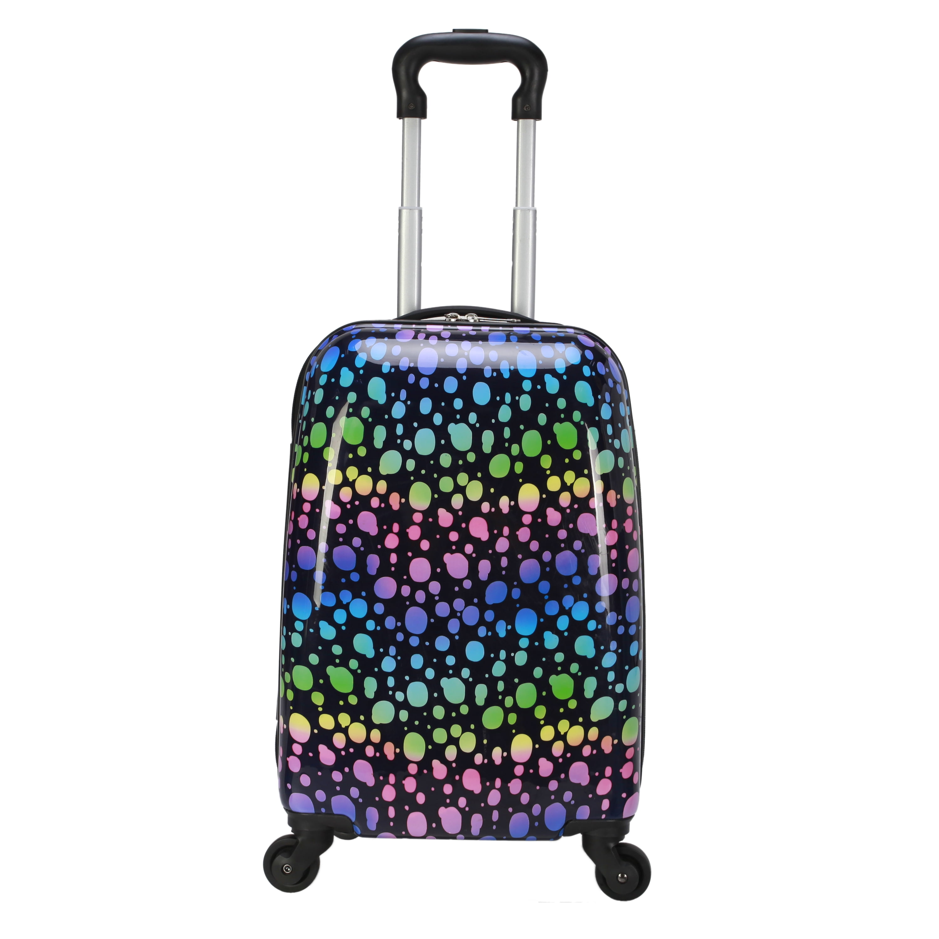 Protege Kids Hardside 18" Carry on Luggage, Neon Dot,