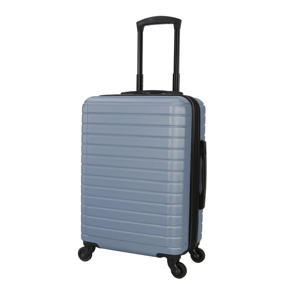 Protege Light Blue Vacationer 24-Inch Checked Expandable Hardside Luggage With 360-Spinner Wheels and Divider Pockets