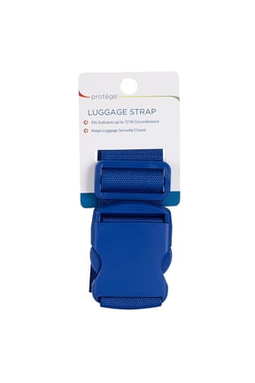Blue Luggage Strap With Secure Buckle, Fits Up To 72-Inch Suitcases
