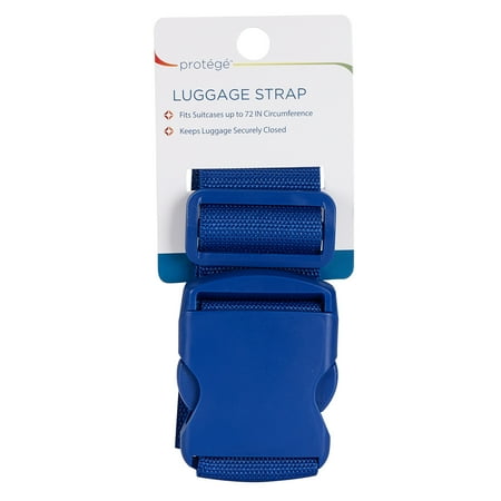 Protege Blue Luggage Strap With Secure Buckle, Fits Up To 72-Inch Suitcases
