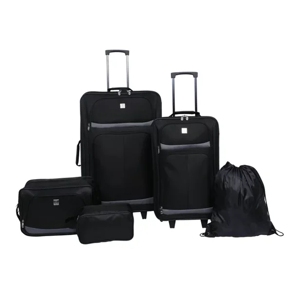 Protege PG97-170-029-15 5 Piece 2-Wheel Luggage Set, Check and