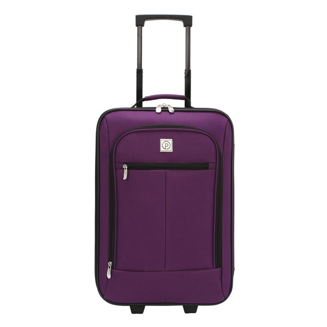 Protege Pilot Case 18" Carry-on Luggage, Purple, 12.5"L x 6.5"D x 19.25"H