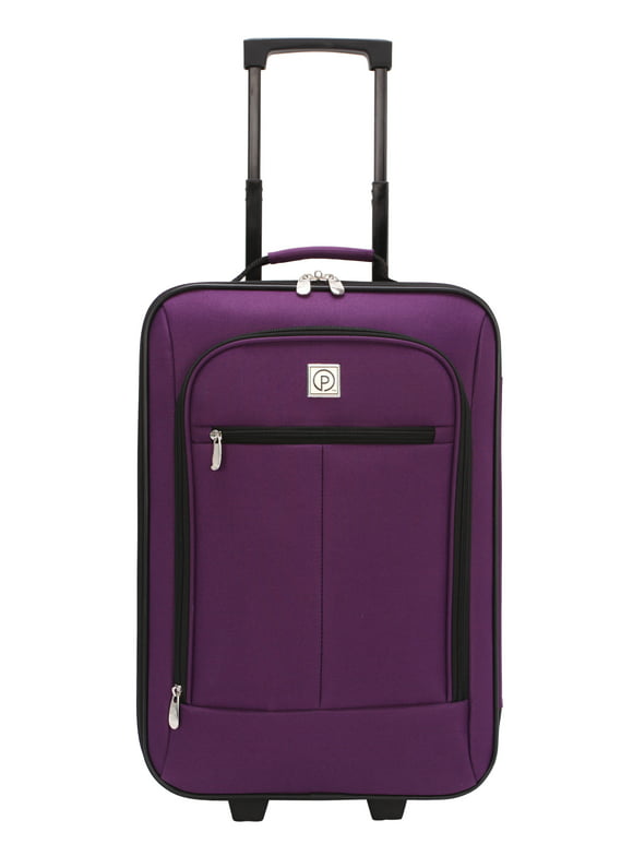 Protege Pilot Case 18" Carry-on Luggage, Purple, 12.5"L x 6.5"D x 19.25"H
