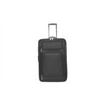 Protege Regency 24" Checked Polyester Softside Upright Luggage, All Ages, Black