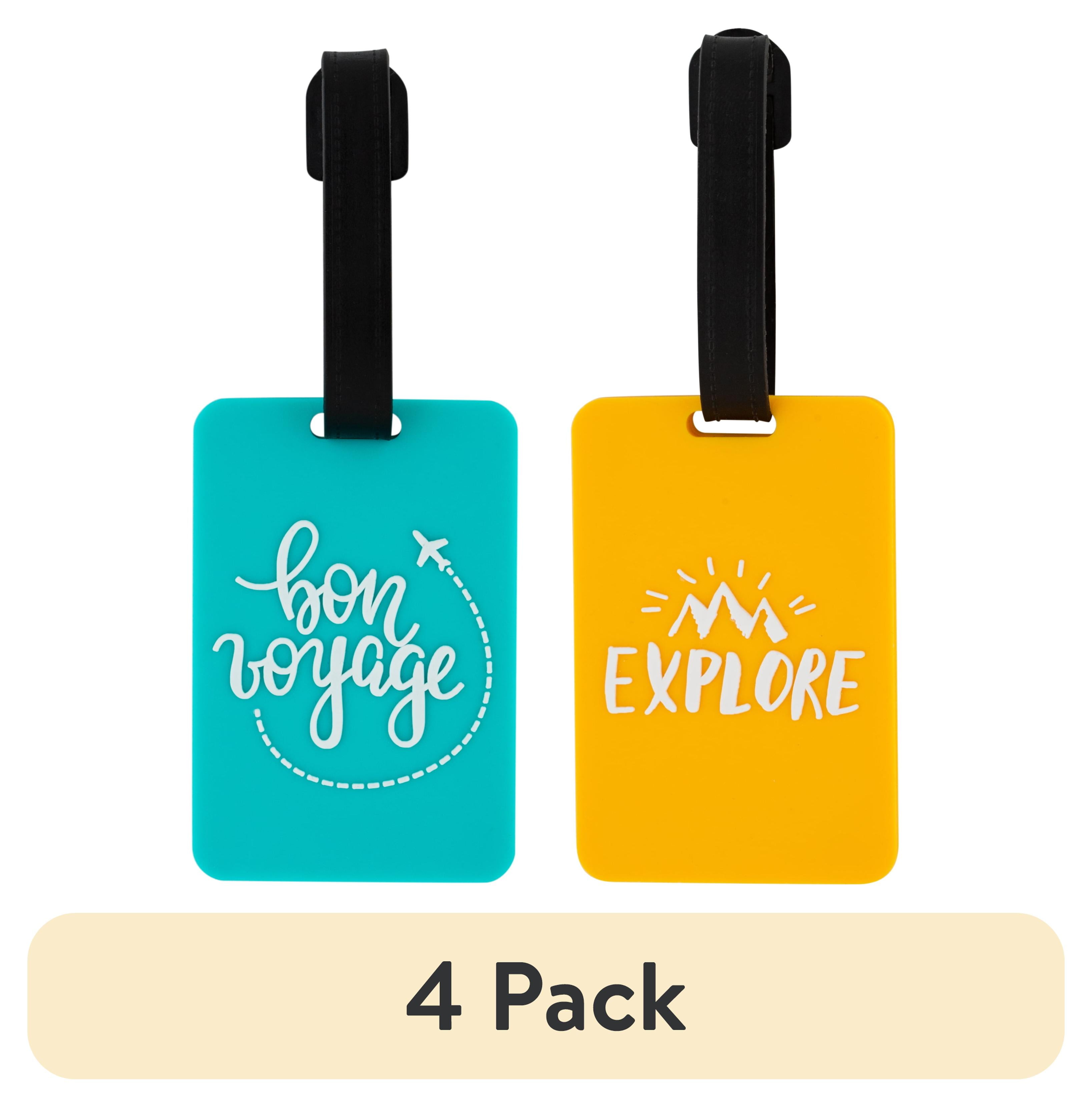 (4 pack) Protege 2 Pack Mini Luggage Tags in Teal and Orange - Walmart.com