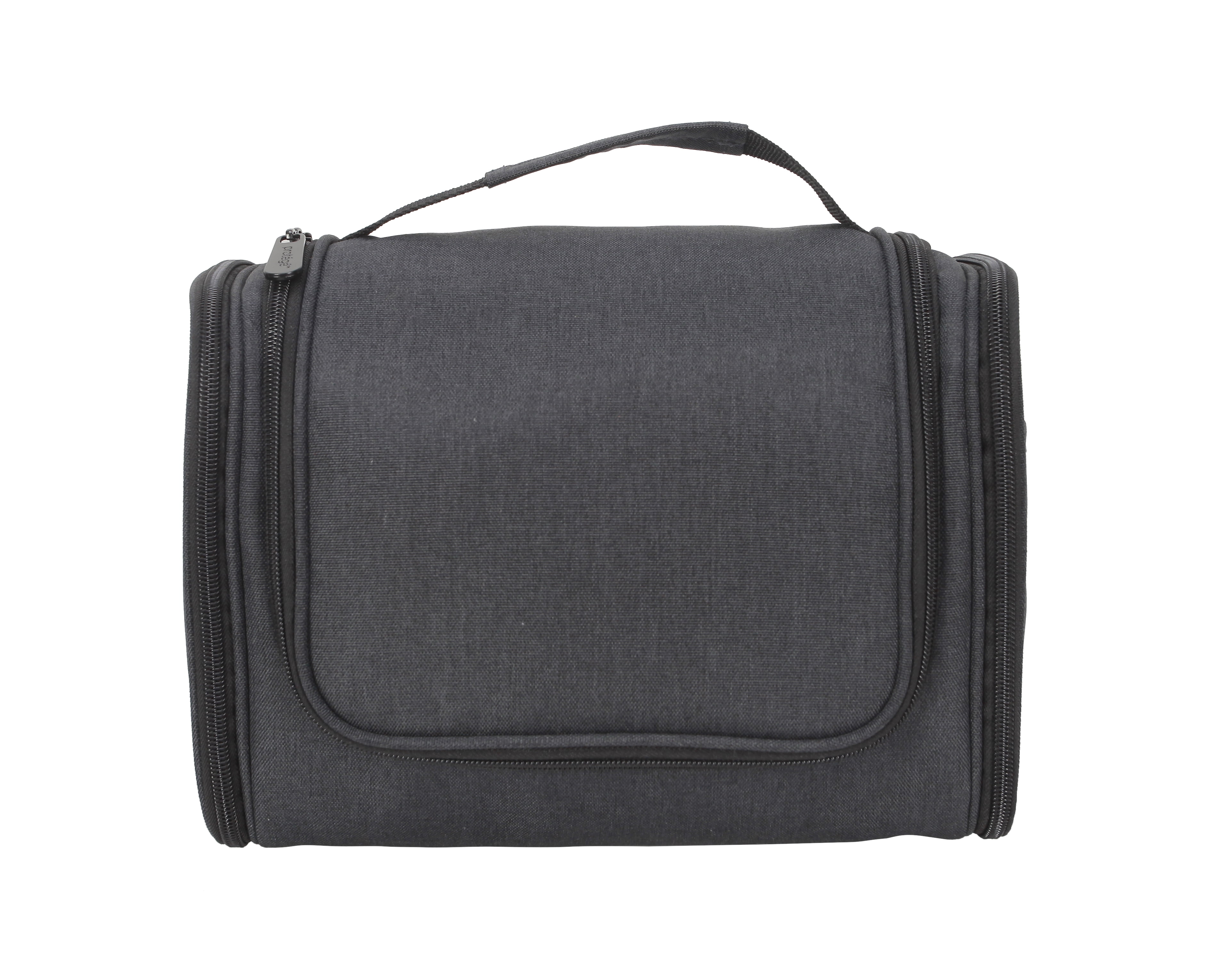 Protege Travel Polyester Hanging Toiletry Kit Organizer, Rich Black