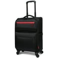thumbnail image 1 of Protege Trulite 20" Softside Carry on Spinner Luggage Suitcase, Black, 1 of 7