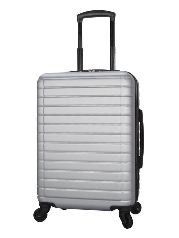 Vacationer 20 in Carry-On Expandable Hardside Luggage with 360-Spinner Wheels, Divider Pockets, Silver