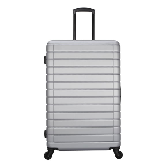 Protege Vacationer 28 in Checked Expandable Hardside Luggage with 360-Spinner Wheels, Silver