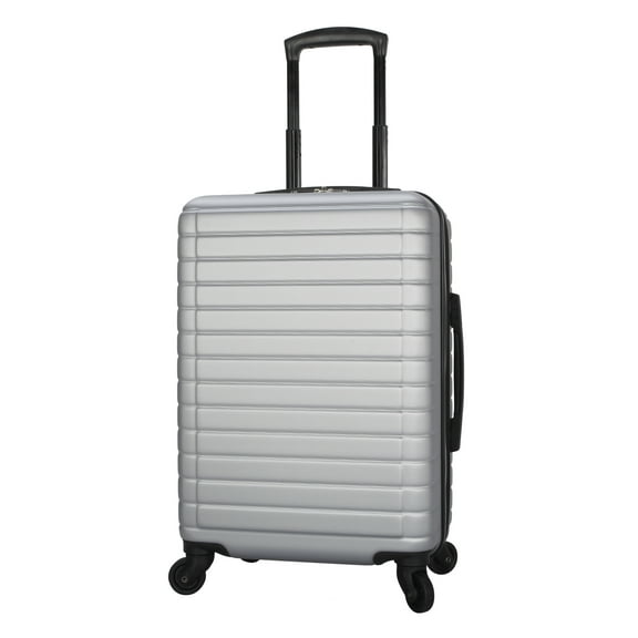 Protégé Vacationer 20-inch Carry-on Expandable Hardside Luggage Suitcase With 360-Spinner Wheels and Divider Pockets, Silver
