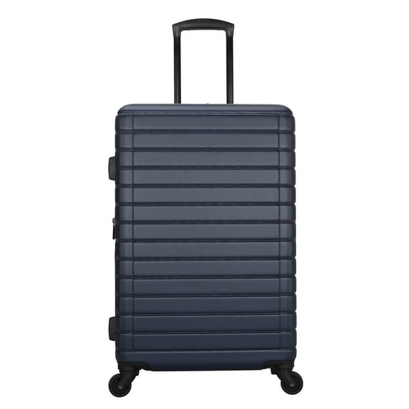 Protege Vacationer 24-Inch Checked Expandable Hardside Luggage With 360-Spinner Wheels and Divider Pockets, Navy Cove
