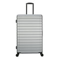 thumbnail image 1 of Protege Vacationer 24-Inch Checked Expandable Hardside Luggage With 360-Spinner Wheels and Divider Pockets, Silver, 1 of 14