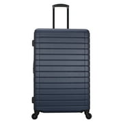 Protege Vacationer 28-inch Checked Expandable Hardside Luggage With 360-Spinner Wheels and Divider Pockets, Navy Cove