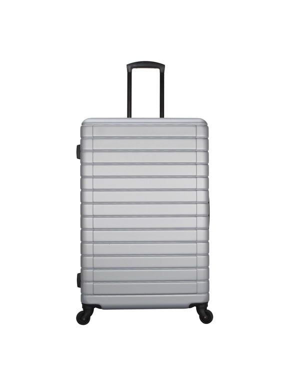 Vacationer 28 in Checked Expandable Hardside Luggage with 360-Spinner Wheels, Silver