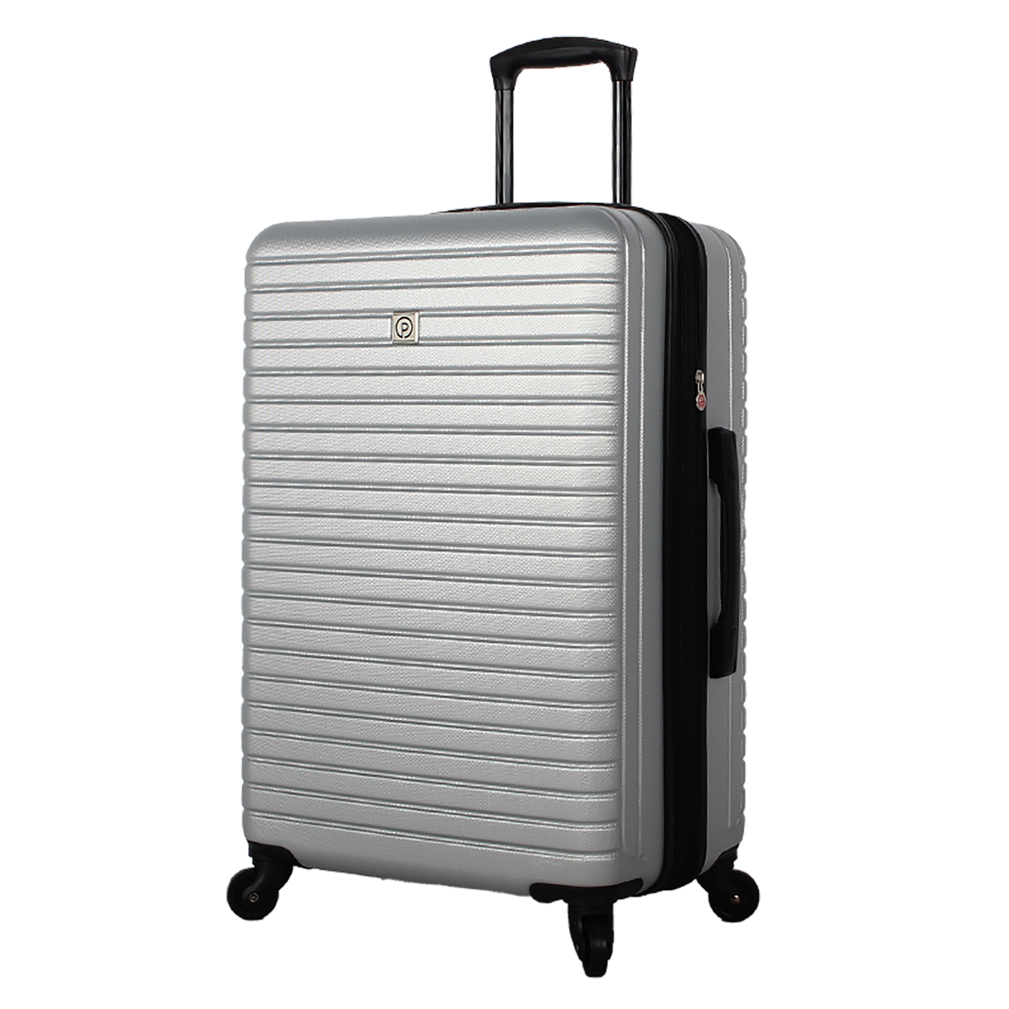 Protege, Vacationer Hard Side 24” Expandable Checked Luggage, Silver ...