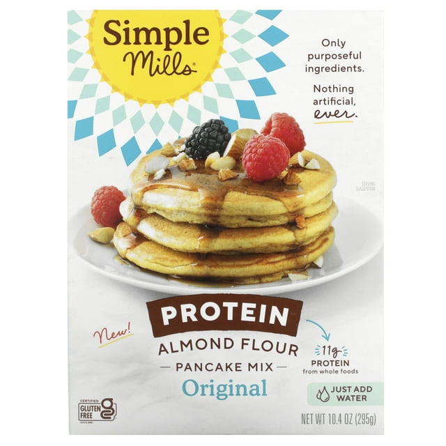 Protein Almond Flour Pancake Mix, Original, 10.4 oz (295 g), Simple