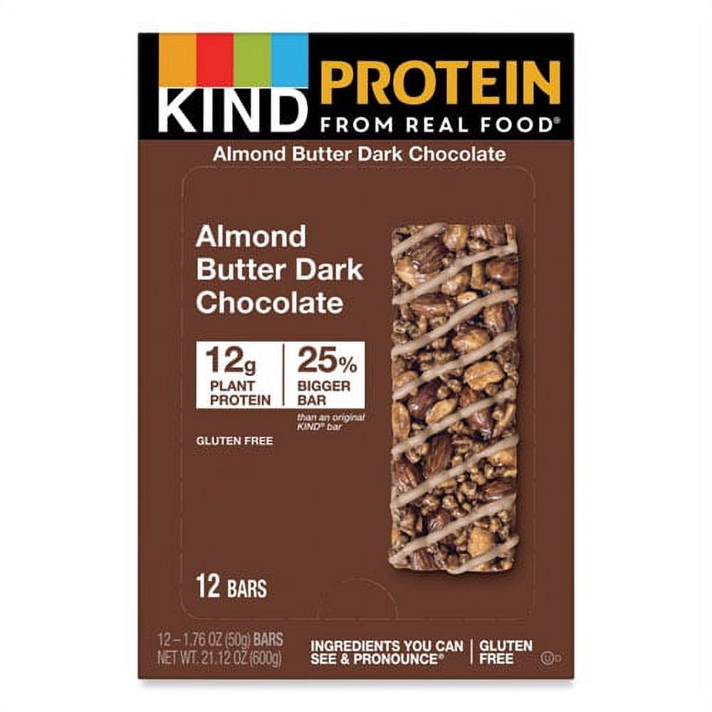 Protein Bars, Almond Butter Dark Chocolate, 1.76 Oz, 12/pack