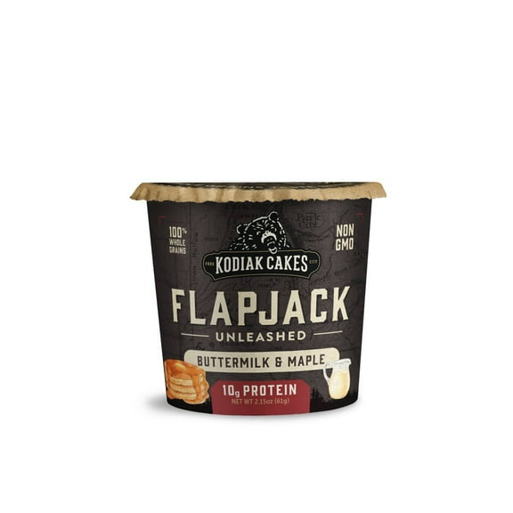 Kodiak Cakes Flapjack Unleashed Cup, Buttermilk and Maple, 2.15 oz (Pack of 10)