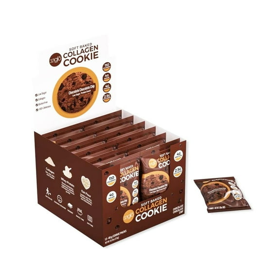 Protein+ Chocolate Chocolate Chip Collagen Cookies