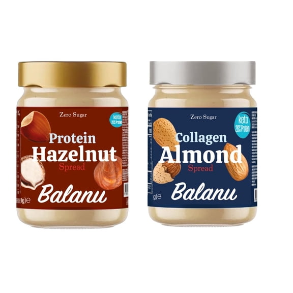 Protein Hazelnut & Collagen Almond Spread Mix x 2 pieces