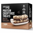 thumbnail image 1 of Protein Crispy Rice Treats, 15g Protein, 3g-7g Net Carbs, Low Carb, Fluffy, Soft, Chewy, Gluten Free, High Fiber, Keto-Friendly, No Aftertaste (Chocolate Vanilla Remix, 1 Pack), 1 of 5