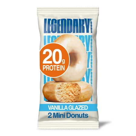 Legendary Foods Protein Donuts, Vanilla Glazed, 20g Protein, 1 Pack, Keto Friendly, Gluten Free