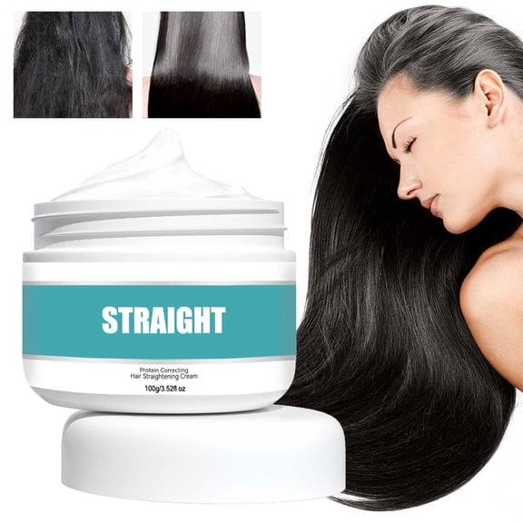 Protein Hair Straightening Cream - Silk GLōss Hair Smoothing, Nourishing Collagen Hair Cream, Fast Smooth Hair, Soft Shine Boost, Daily Use Comfort, Travel Friendly, Holiday Gift Men Women