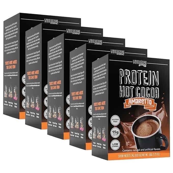 Protein Hot Chocolate, High Protein 14g-15g, Low Carb 4g-5 Net Carbs, Low in Sugar 2g, Keto-Friendly, Gluten-Free Cocoa Mix - Made in USA by Wholesome Provisions