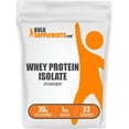 thumbnail image 1 of BulkSupplements Whey Protein Isolate Powder - 90%, Whey Protein Supplement, with BCAAs - Unflavored, 30g per Serving, 1kg (2.2 lbs), 1 of 5