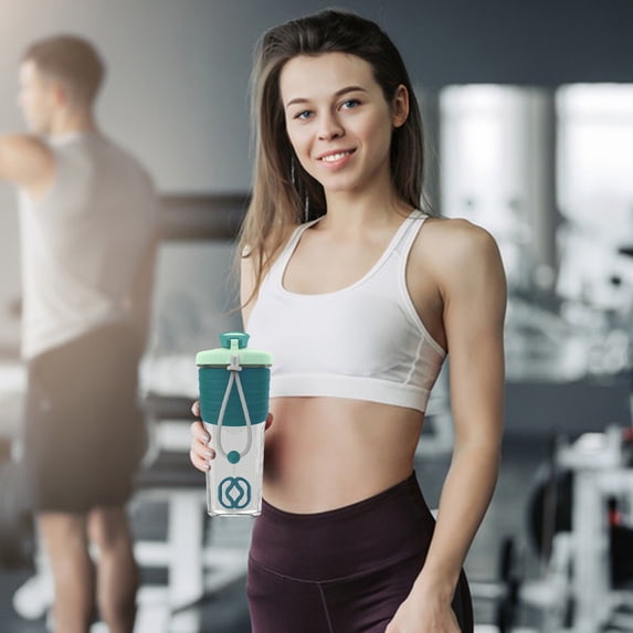 Protein Mixing Bottle 24oz with Mixing Ball, Portable Pre Exercise Whey Protein Shaker Cup, Leakproof and Dishwasher Safe, Perfect for Gym and Travel, BPA Free