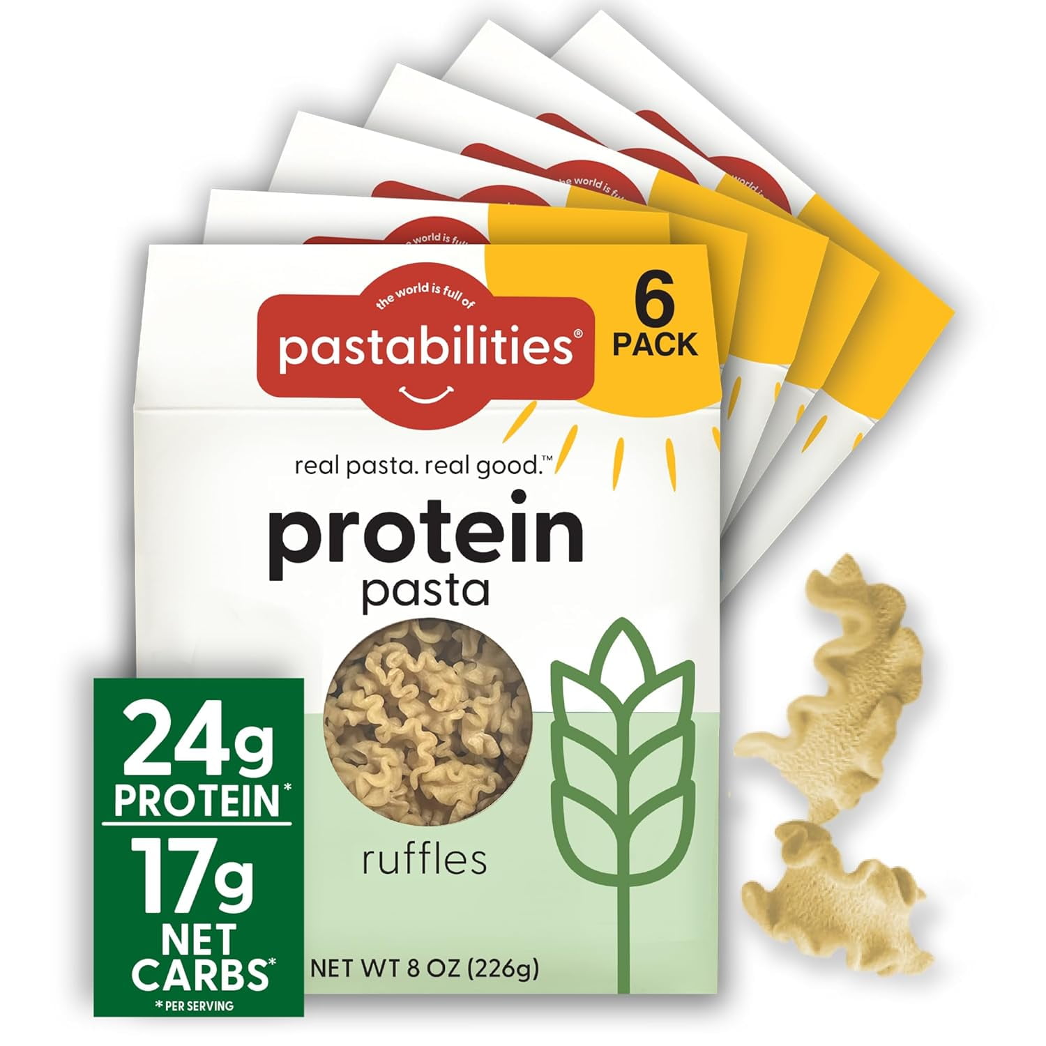 Protein Pasta Ruffles 24g Protein & Low 12g Net Carb High Protein