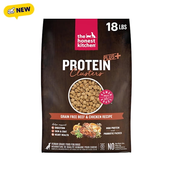 The Honest Kitchen Protein Plus+ Clusters Grain Free Beef & Chicken Recipe Dog Food 18 lbs