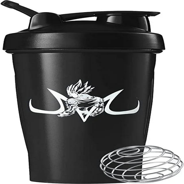 Protein Power Shaker Bottle with Wire Whisk for Gym and Kitchen Use