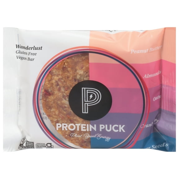 Protein Puck Bar Wonderlust Peanut Cranberry 3.25 oz (Pack Of 16)