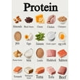 thumbnail image 1 of Protein Recipes Healthy nutrition checklist poster meal planning healthy cooking poster, wall decoration suitable for kitchen living room bedroom poster, 1 of 1