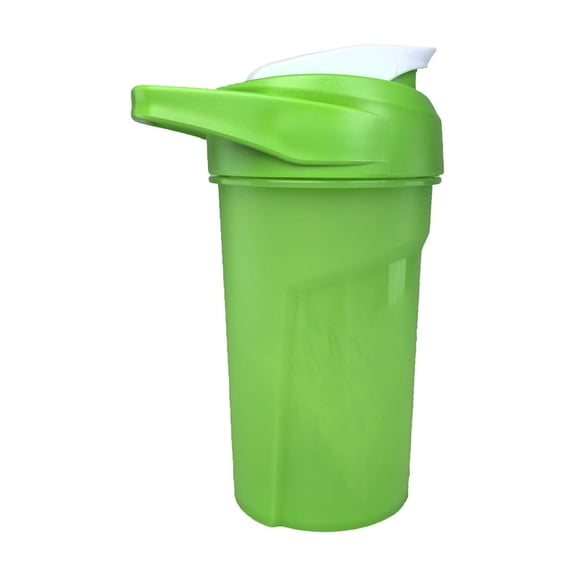 Protein Shaker Bottle 16.9 fl oz, Plastic Mixing Cup with Shaker Ball Measurement Scale for Gym Workout Travel, Green