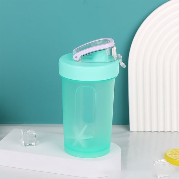 Protein Shaker Bottle 300ml, Gaqring Leakproof Portable Protein Powder Shaker Cup with Scale Stirrer, One-Handed Grip Large Mouth Sports Water Bottle for Gym Fitness Running