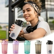 Protein Shaker Bottle, 500ML Fitness Sports Mixing Cup with Ball, Leakproof Handheld Plastic Blender Bottle with Measurement Scale for Gym Workout Use, Limited Stock, for Sports Activities
