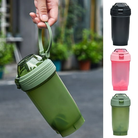 Protein Shaker Bottle 700ml | BPA-Free Food Grade PP | Built-in Mixing Ball | Leakproof Design | High Temperature Resistant | Portable Fitness Water Cup for Protein Powder, Meal Replacement