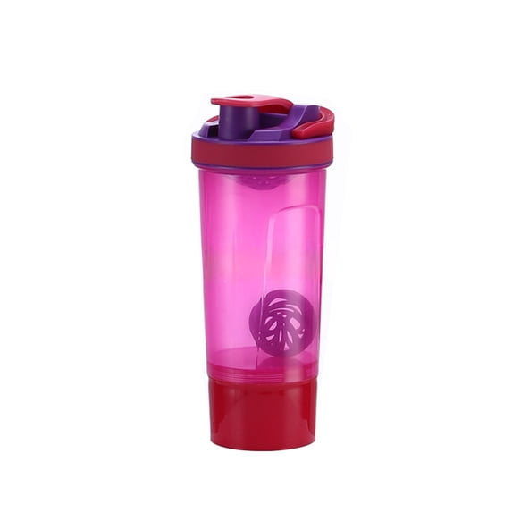 Protein Shaker Bottle 700ml Double-Layer Sports Water Bottle with Plastic Scale and Storage Tank for Gym and Workout