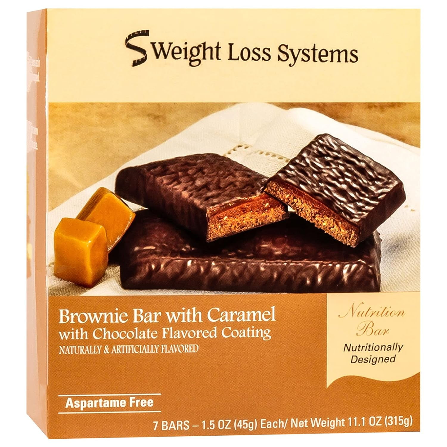 Protein Snack Bars Brownie Bar with Caramel with Chocolate Flavored