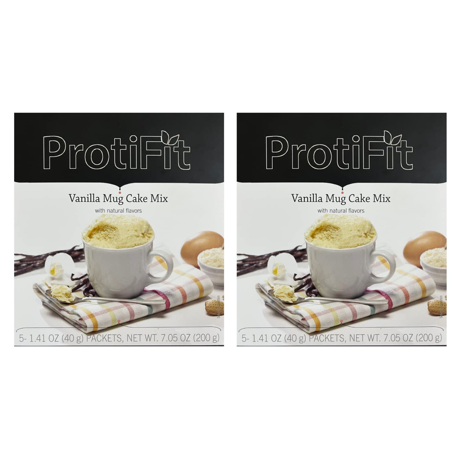 Protein Vanilla Mug Cake Mix 2 Pack, 6g Protein, High Fiber, Low
