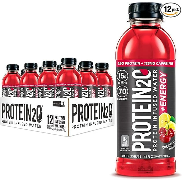 Protein2o 15g Whey Protein Infused Water Plus Energy, Cherry Lemonade