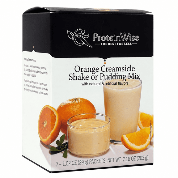 ProteinWise - Orange Creamsicle Shake or Pudding Mix - 7/Box