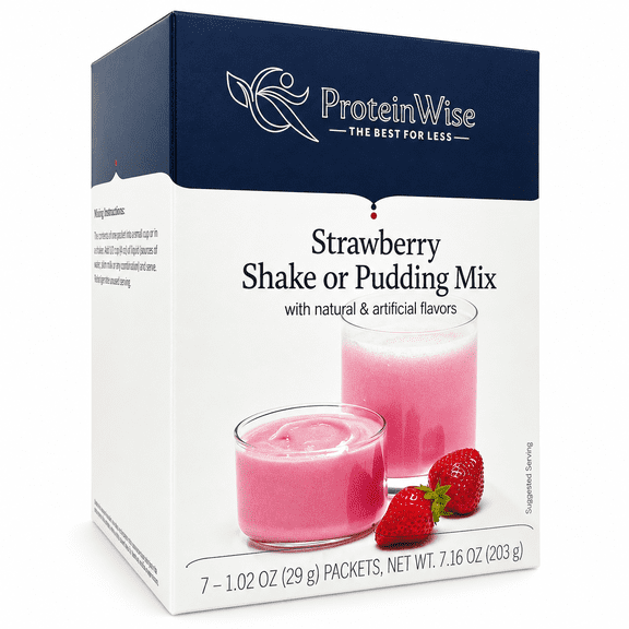 ProteinWise - Strawberry Shake or Pudding - 7/Box