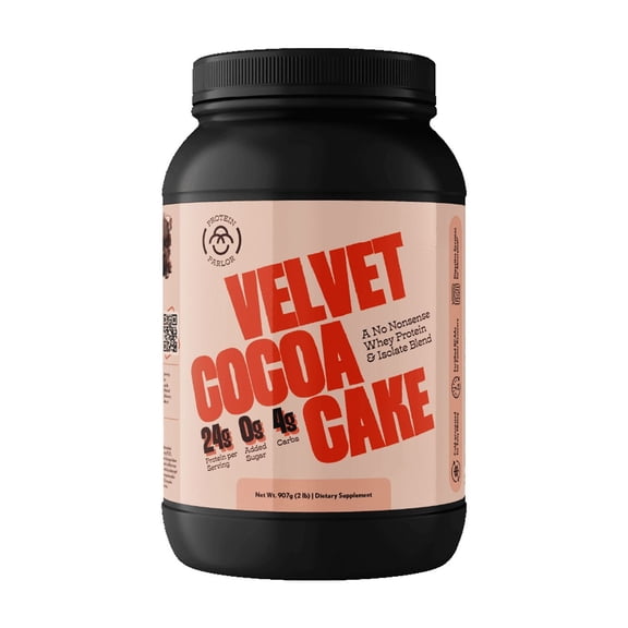 Protein Parlor Whey Velvet Cocoa cake Chocolate protein powder